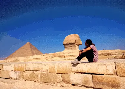 Dakota in Giza, Egypt in 2017